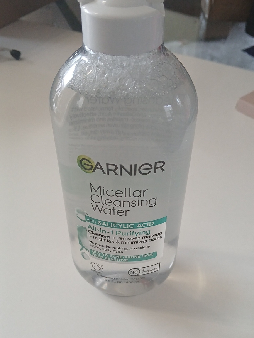 Garnier Micellar Cleansing Water With Salicylic Acid: All-in-1 Purifying - 400ml